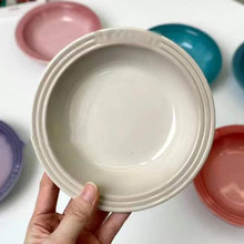 RI0T[新款]LE酷家15*3CM餐前盘 家用陶瓷餐具色釉 小盘子宠物碗