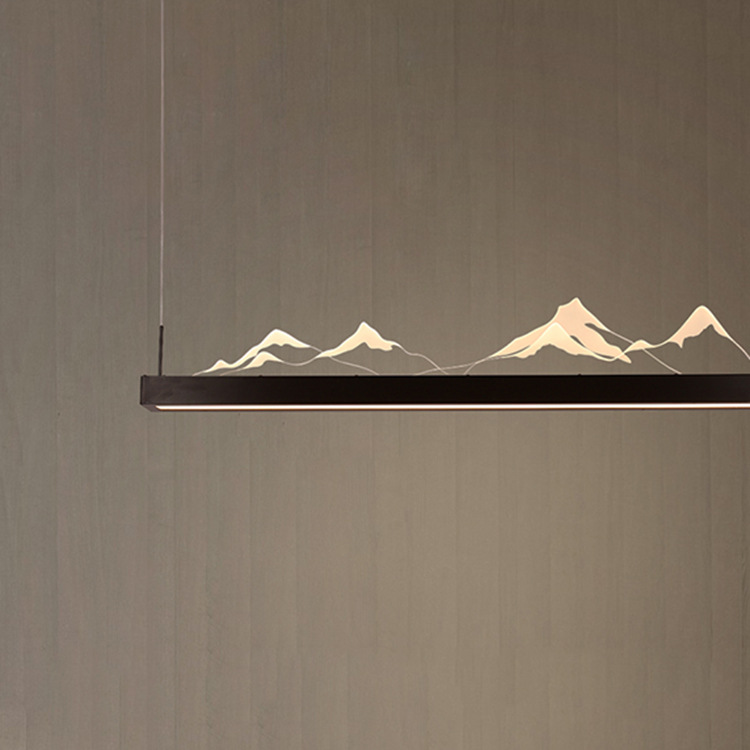 新中式吊灯禅意茶室灯写意个性古典中国风山水灯书房灯吧台餐厅灯