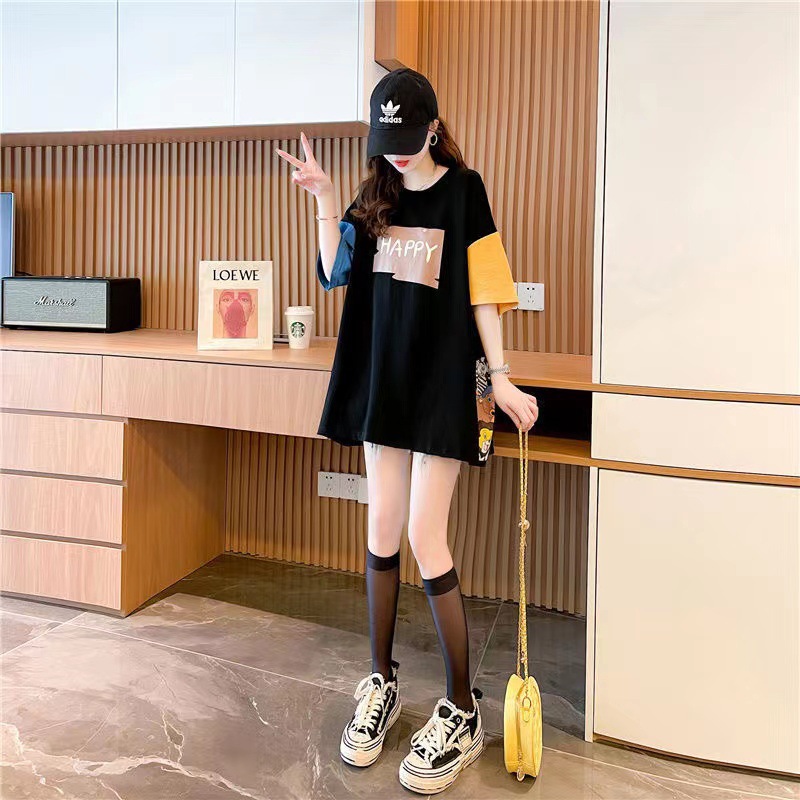 2023 Summer New Korean Style Women's Short Sleeve round Neck Loose Cotton Women's T-shirt Bottoming Shirt Stall Foreign Trade Wholesale