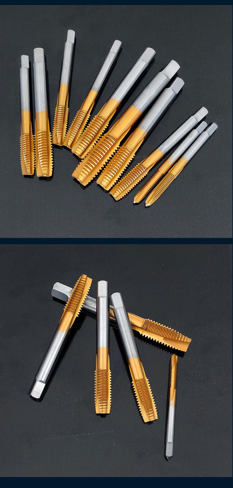 希通镀钛含钴螺旋机用丝锥m35工业级先端丝锥hss-e不锈钢可用