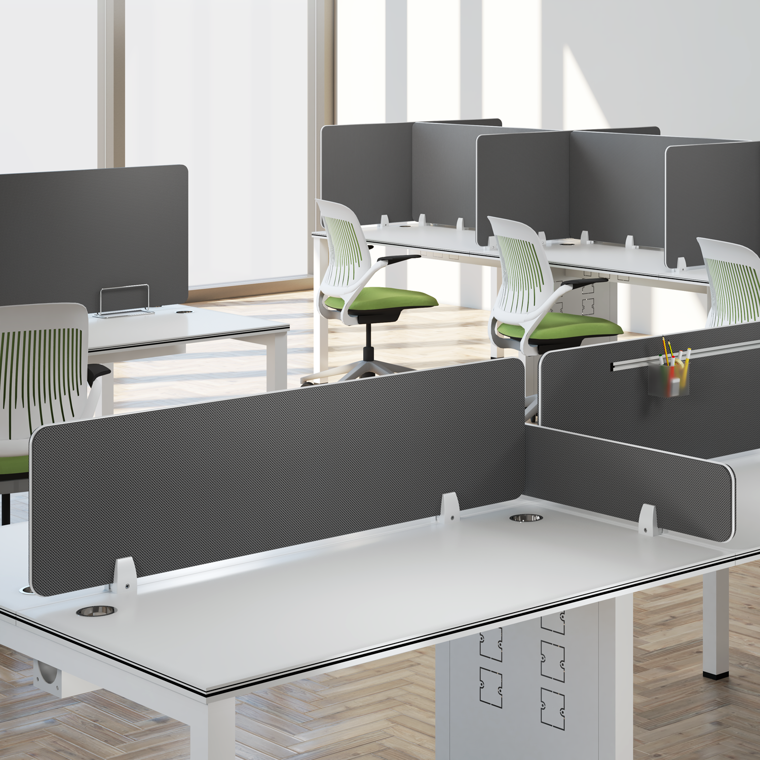 办公桌隔断挡板办公室工位隔板隔音挡板桌子桌面屏风遮挡板防掉落