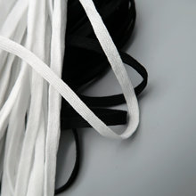 经典黑白色空心绳 单双层涤棉扁鞋织带 裤腰绳抽绳挂绳绑带绳