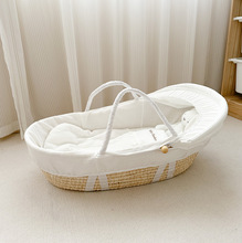 J4C婴儿摇篮 提篮便携小睡篮 床中床新生儿手提篮婴儿躺椅手工编