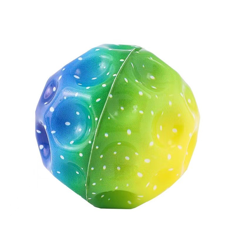 Elastic Ball Children's Toy High Bounce Hole Ball Solid Pu Foam Moon Stone Moon Outdoor Ball Toy