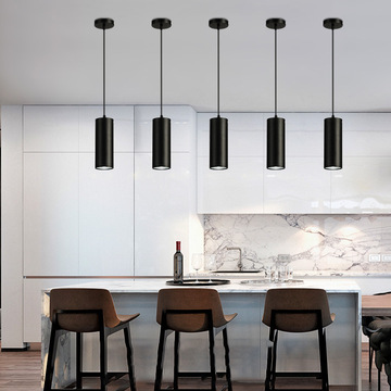 亮太阳 led吊线明装筒灯餐厅吧台射灯前台过道圆柱形北欧加长吊灯