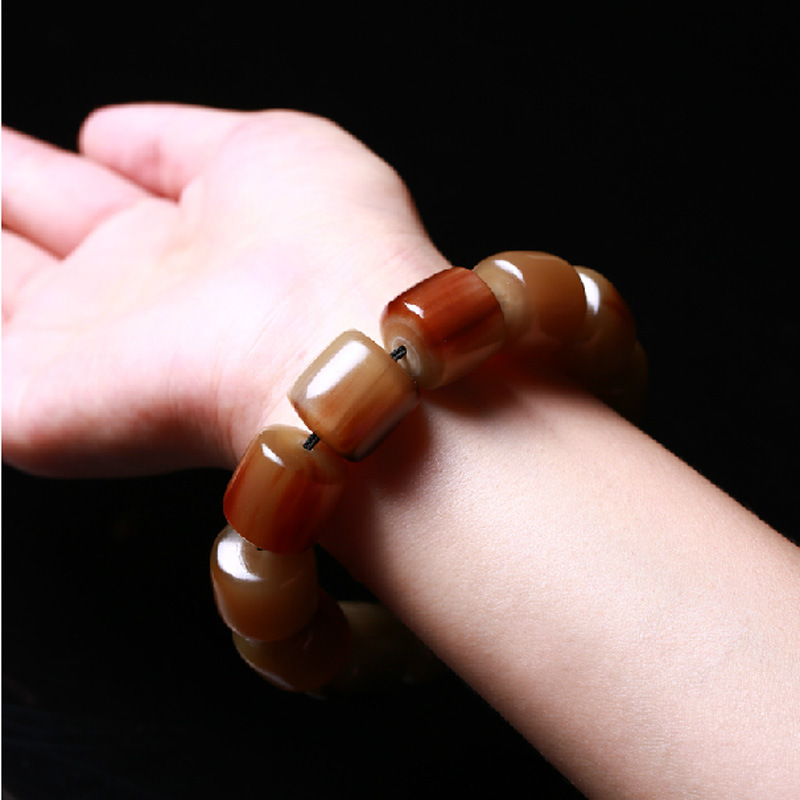 互鑫牛角手串男士款藏式佛珠手链桶珠手排首饰手饰-阿里巴巴