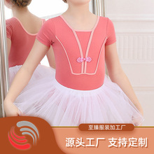 女童练功服长袖形体服幼儿芭蕾舞裙纱裙中国舞跳舞国风盘口长袖