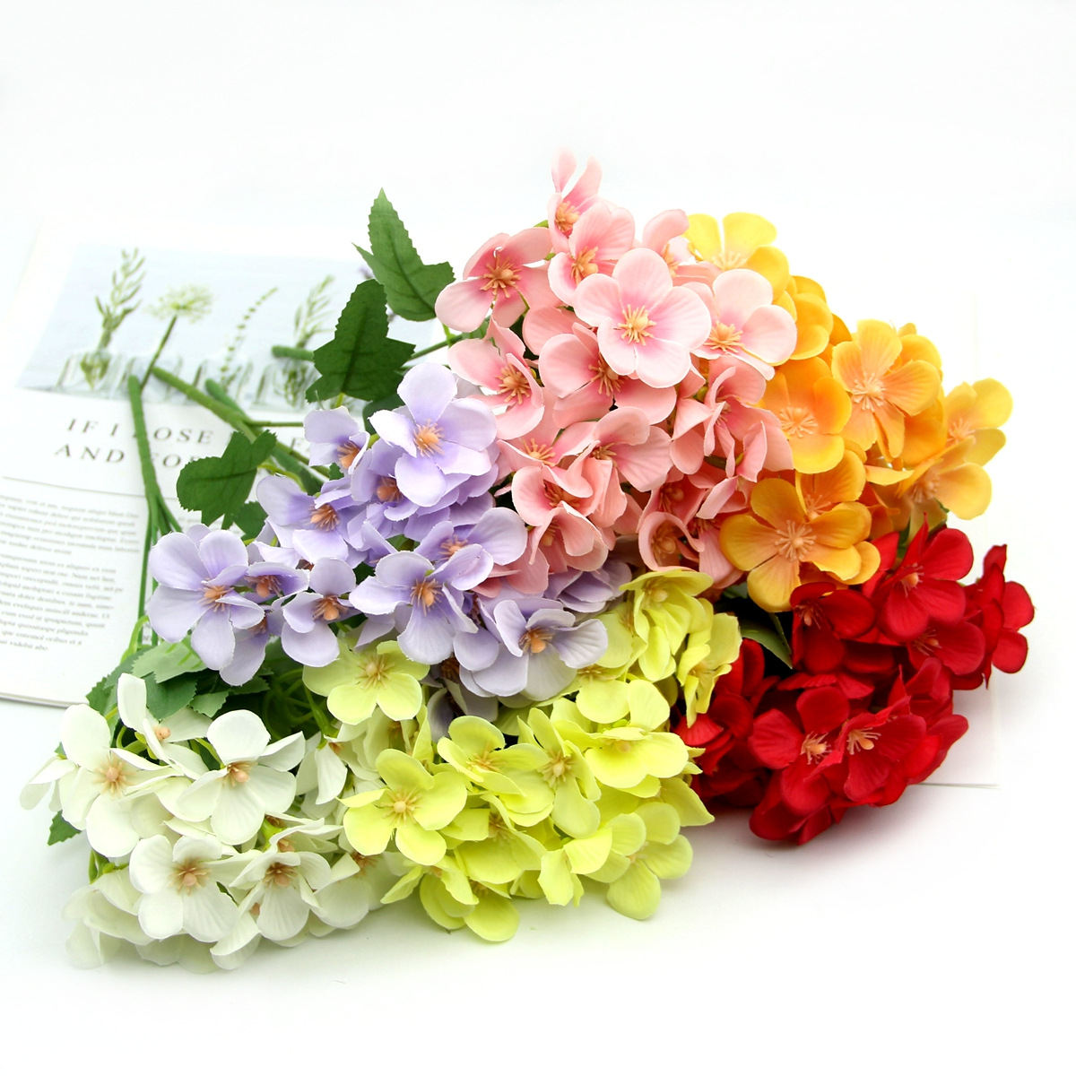 Artificial Flower Azalea Hydrangea Bouquet Wedding Celebration Flower Wall Flower Arrangement Home Living Room Decoration Decoration Arch Road Lead Decoration