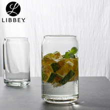 Libbey利比易拉罐可乐杯玻璃冷饮杯子网红ins风商用鸡尾酒奶茶杯