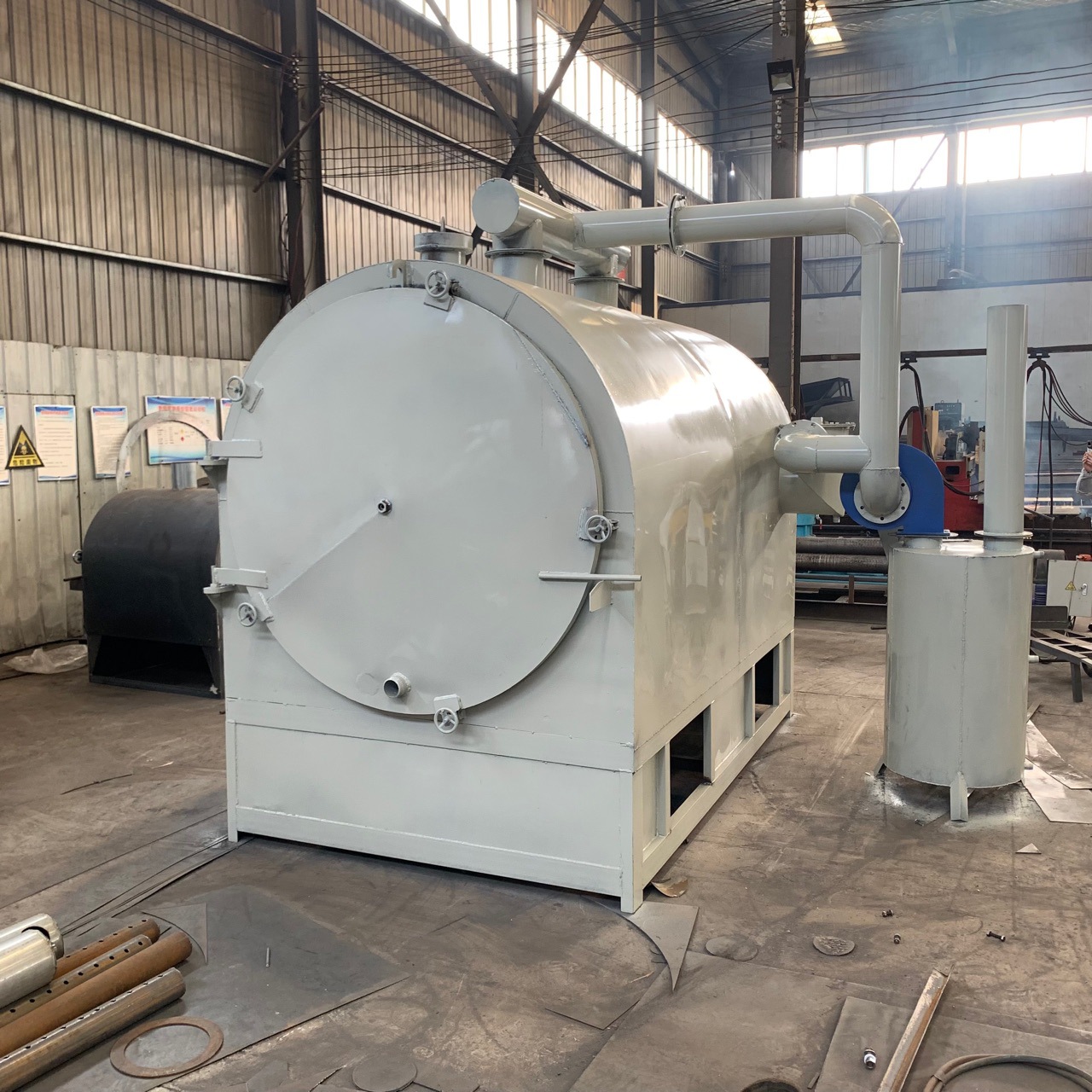 不会烧炭不用怕 保教技术烧制各种木炭 碳化炉 卧式炭化炉