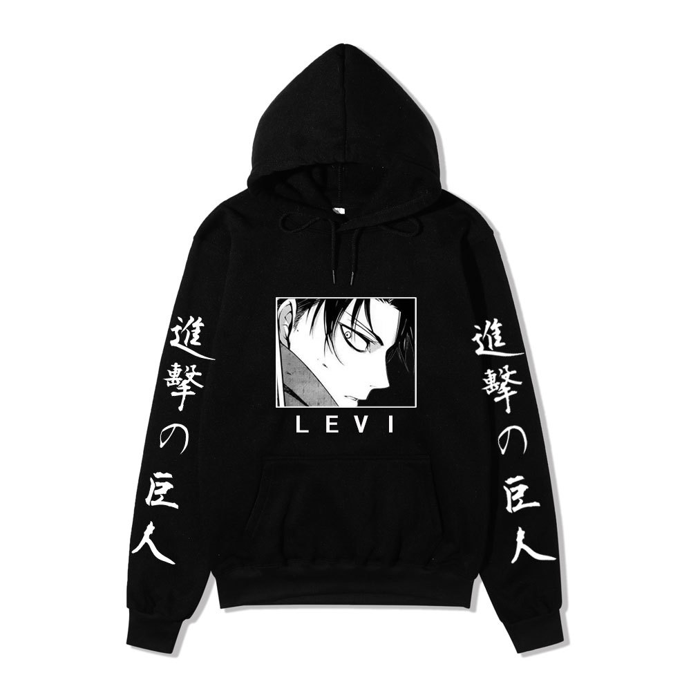 日本动漫进击的巨人兵长levi利威尔同款卫衣男衣服连帽衫上衣