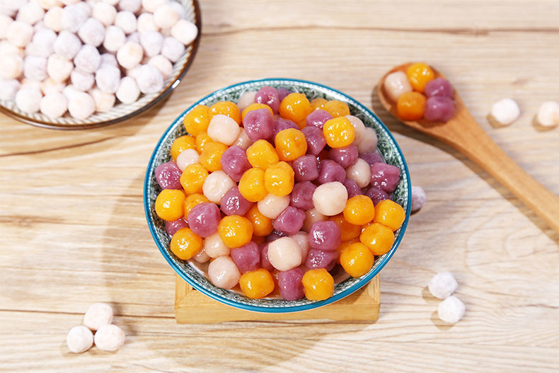 琥珀波霸珍珠黑珍珠粉圆黑糖奶茶店专用即食椰果芋圆原材料