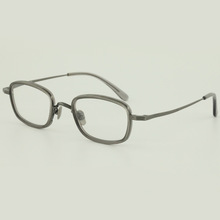 纯钛加板材万年龟同款眼镜架男女款可配近视度数小框眼镜框窄镜框