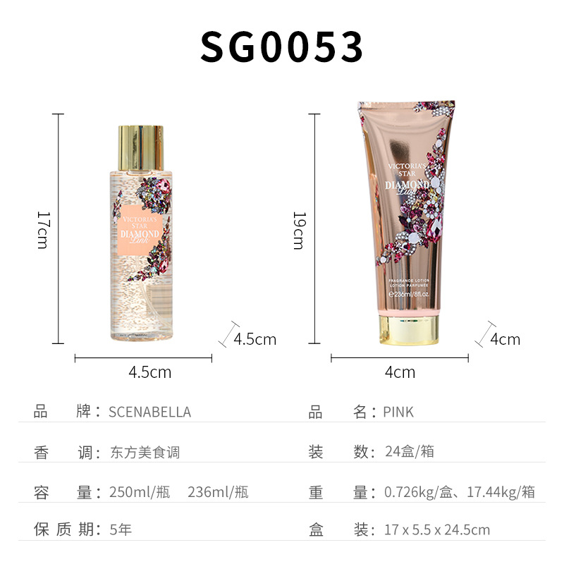 Cross-Border Perfume Body Lotion Suit Women's Body Spray Lasting Niche Perfume Kit Suit Foreign Trade Two-Piece Set Wholesale