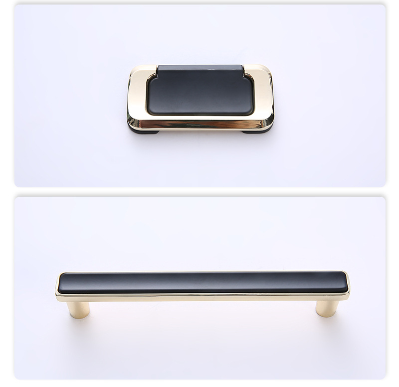 轻奢简约柜门拉手黑金色白色床头柜把手方单孔抽屉小拉手橱柜扣手