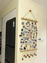 照片墙背景板创意悬挂装饰客厅幼儿园宿舍照片夹手工麻绳壁挂饰