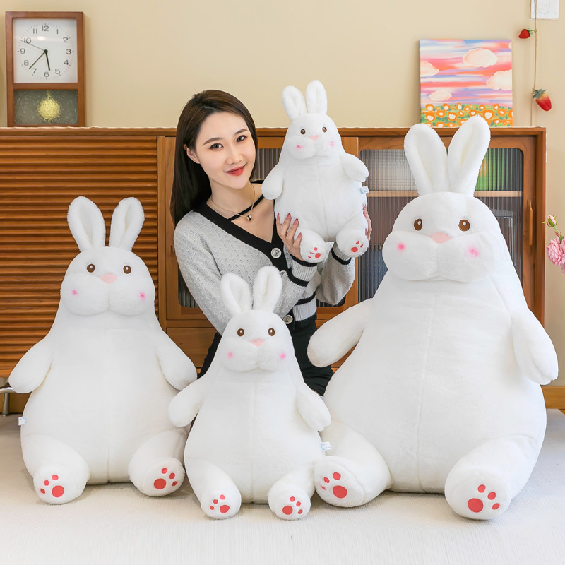 lazy rabbit pillow white rabbit doll plush toy