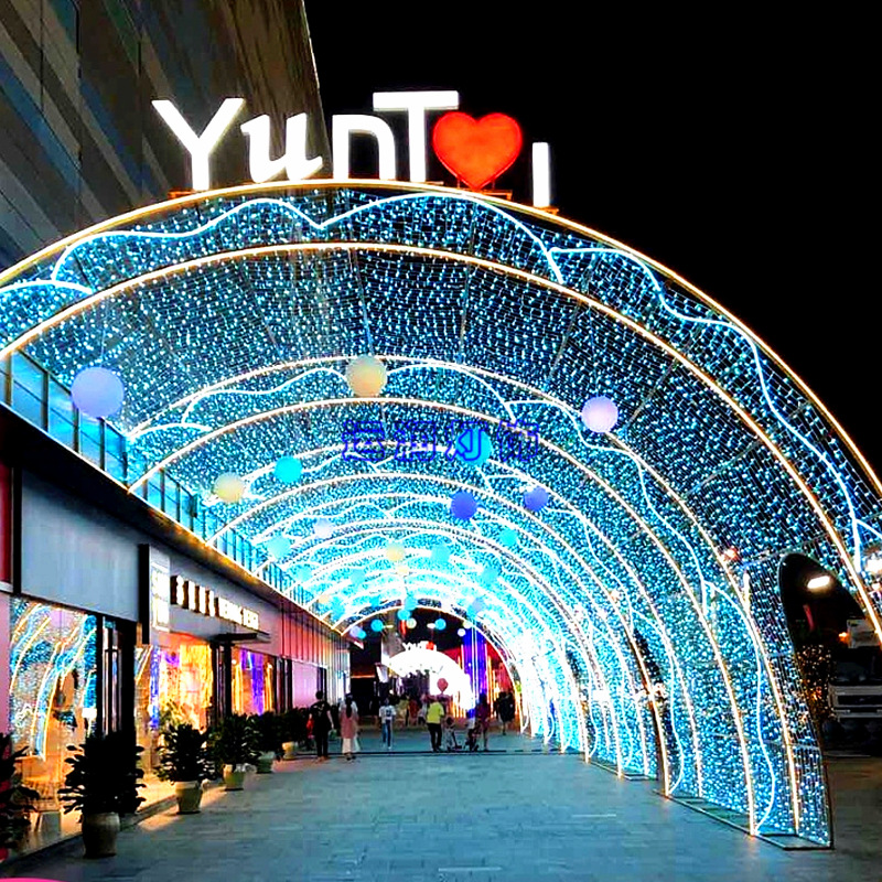 源头工厂led步行街装饰led造型灯图案灯景观亮化街道亮化过街灯