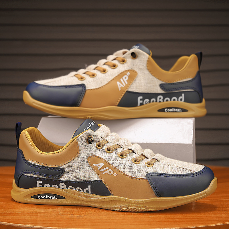 男鞋2024夏季新款百搭休闲一脚蹬板鞋软底男士运动跑步鞋阿甘潮鞋