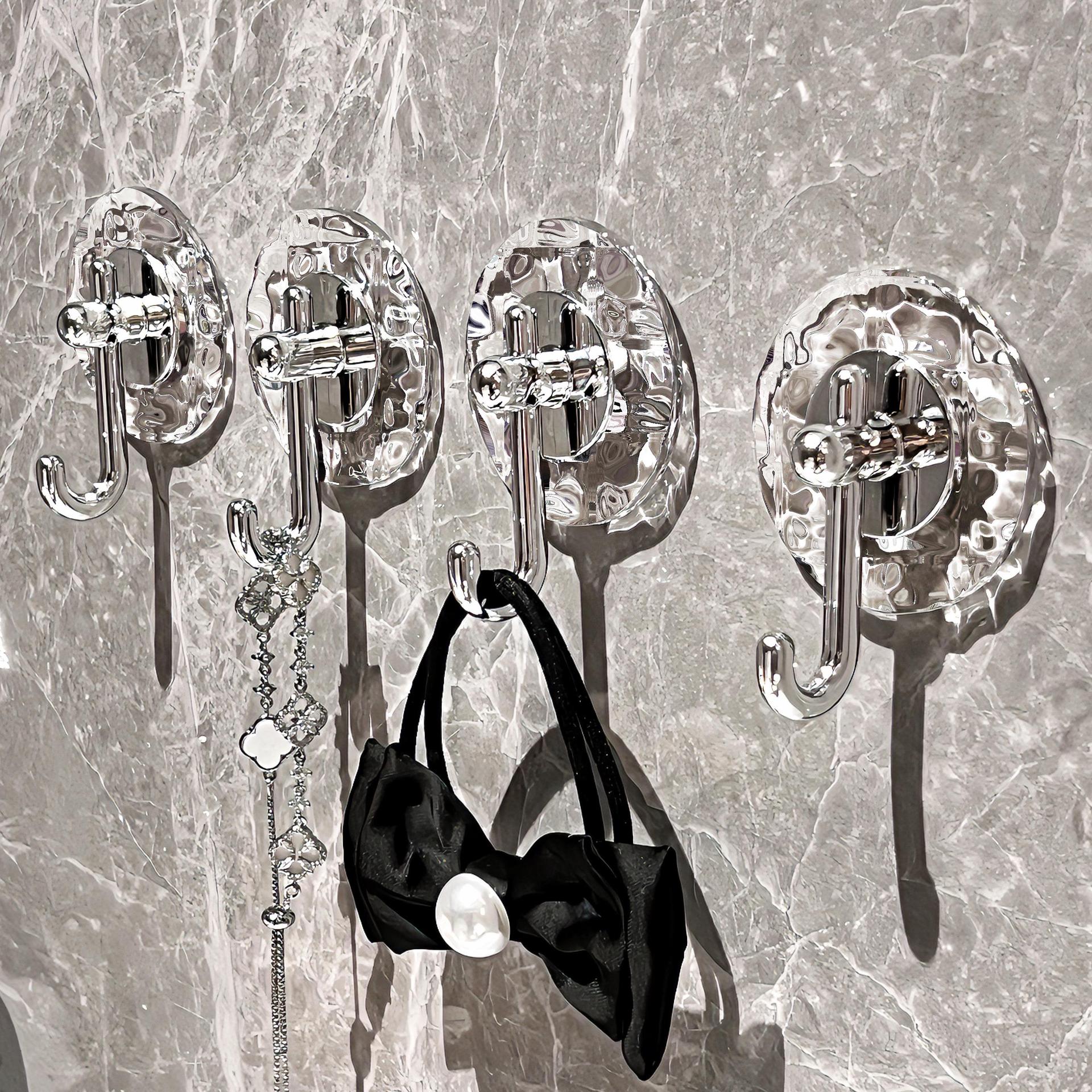 轻奢挂钩粘胶强力承重免打孔浴室卫生间粘钩墙壁门后无痕毛巾畅笼