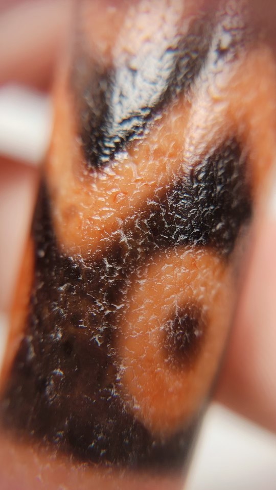 藏区老料朱砂龙鳞纹古法措丝金刚水纹九眼天珠桔皮风化清晰包浆a