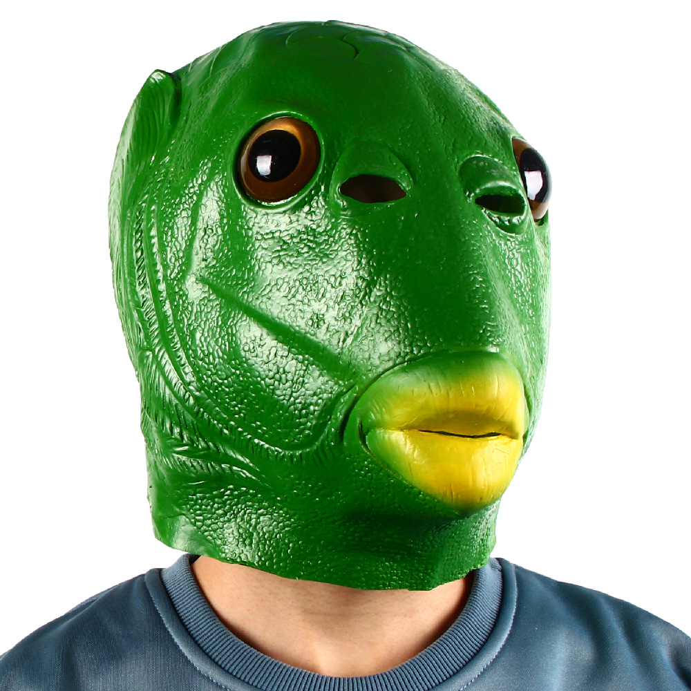 绿鱼人面具头像图片