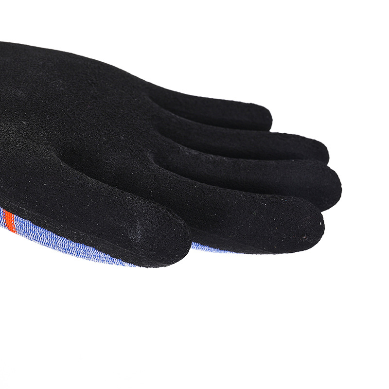 Spandex Latex Foam Striped Labor Gloves Elastic Wang Ping Hanging Breathable, Wear-Resistant and Non-Slip 13-Pin Nylon Breathable Long Sleeve