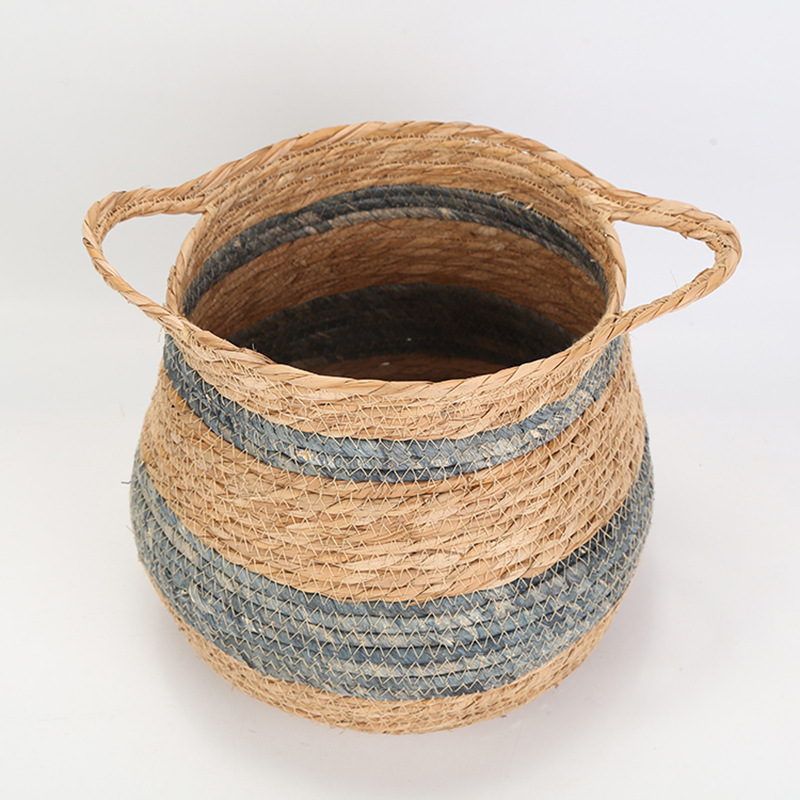 草编脏衣服收纳筐北欧藤编脏衣篮脏杂物玩具收纳篮床边放衣服篓子