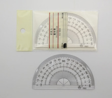 雅思半圆量角器透明塑料量角器学生画尺