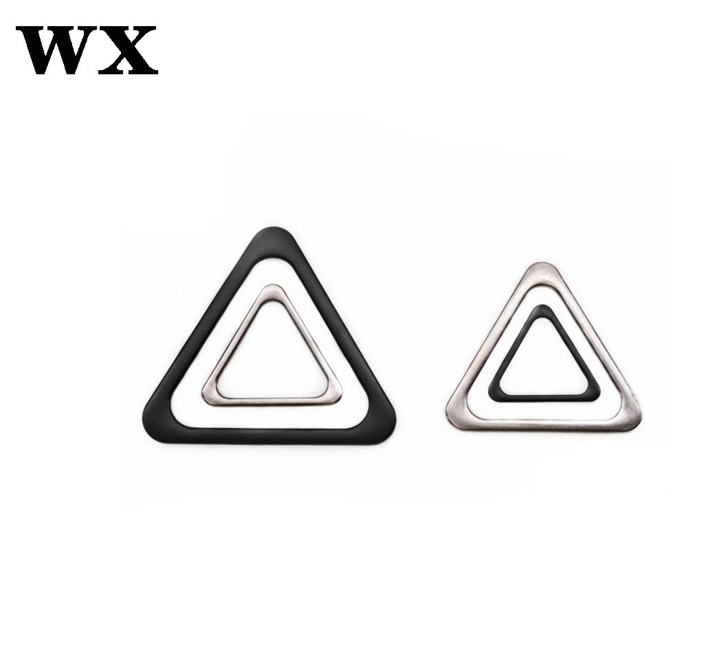 批发金属箱包五金配件合金加厚扁三角扣包包转连接扣三角形环扣