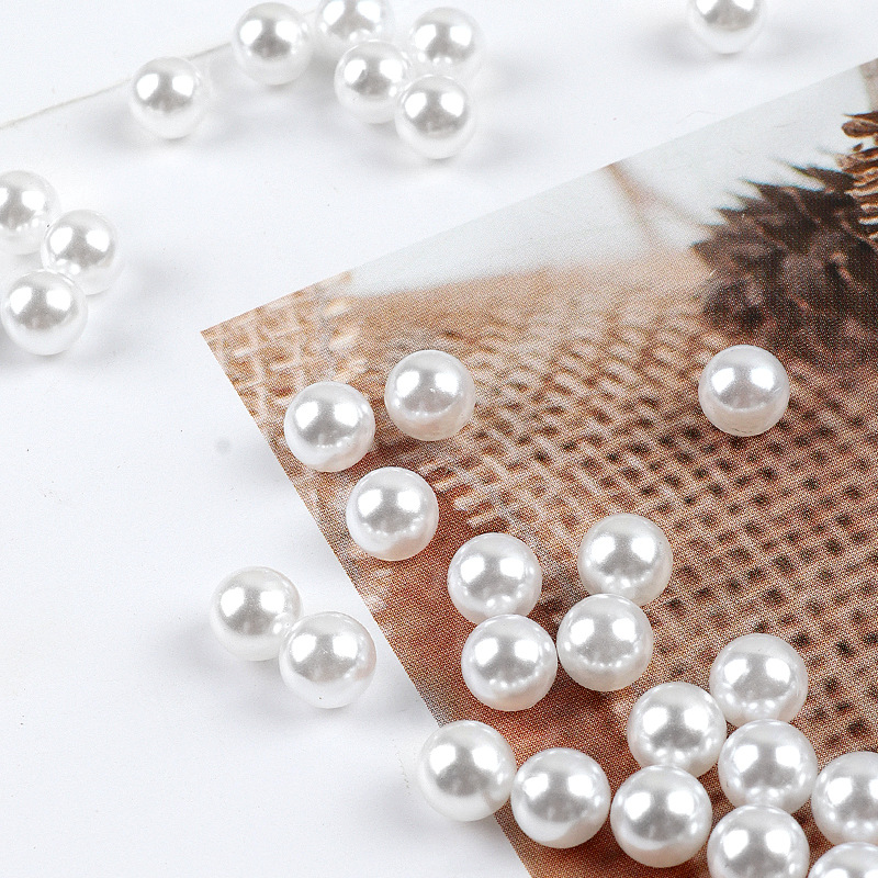 Wholesale Nail Pearls White Beige Size Semicircle Full round Pearl Whole Package Manicures Decoration Pearl Ornament