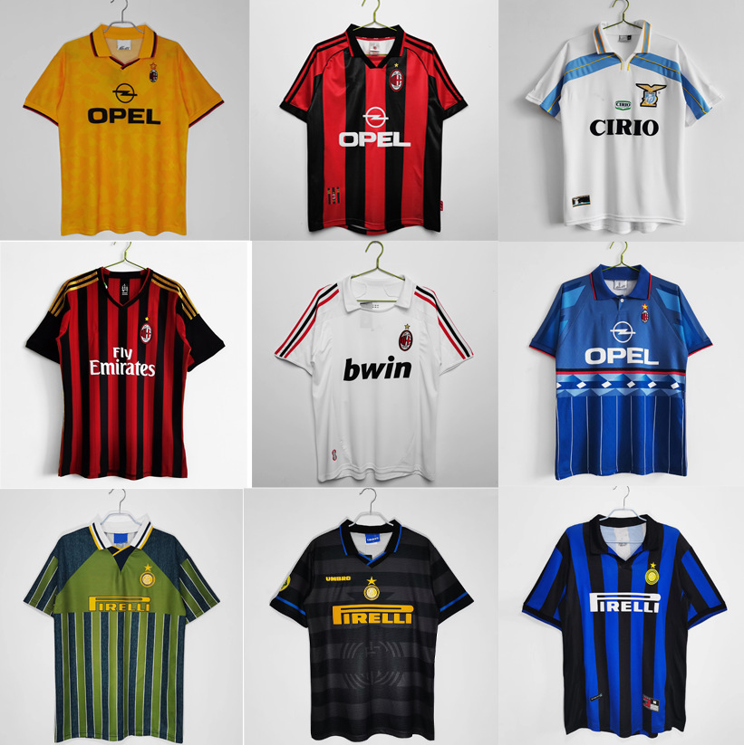 意甲ac米兰西汉阿斯顿复古足球衣布伦特拉齐奥国米足球服-阿里巴巴