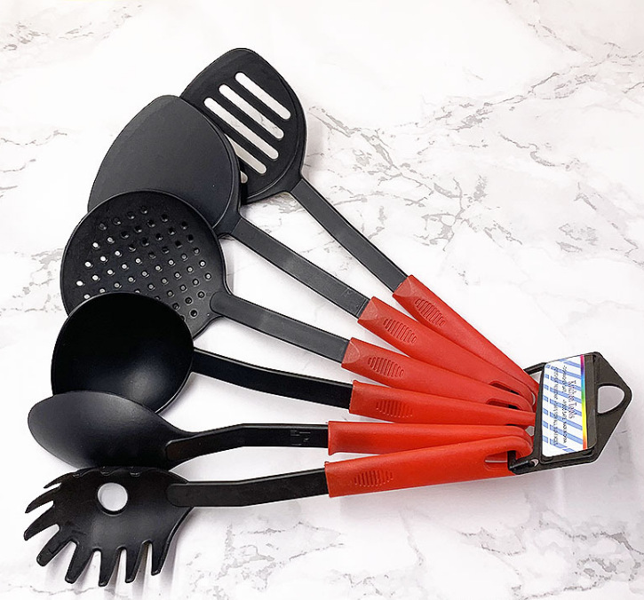 Multi-Functional Kitchenware Red Full Handle 6-Piece Set