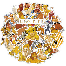 50张卡通动物狮子王儿童文具笔记本水杯行李箱可爱装饰涂鸦贴纸