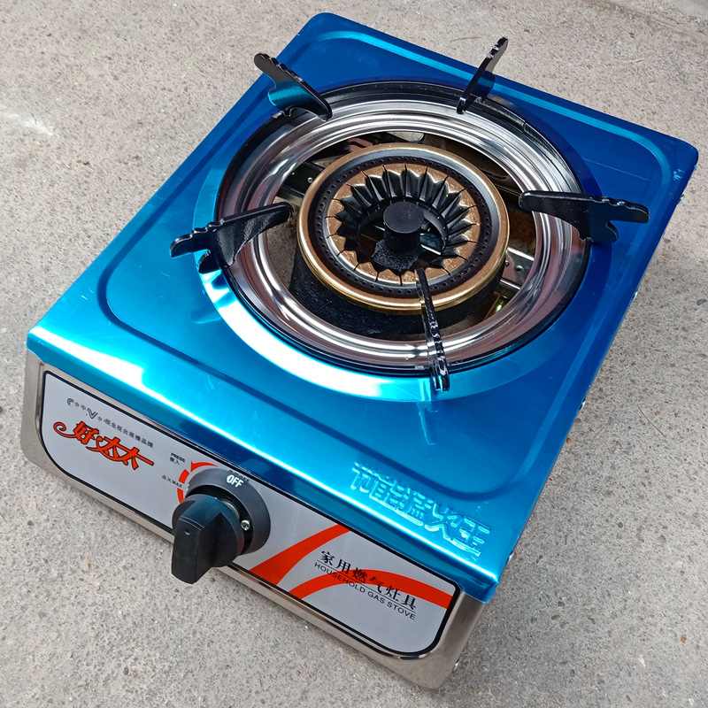 家用不锈钢台式单灶猛火天然气单个燃气灶老款液化气加厚煤气灶具