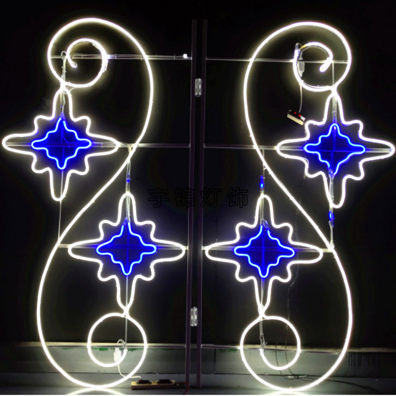 2021梦幻灯光节 led花朵路灯杆造型灯 过街灯挂件 灯展合作厂家