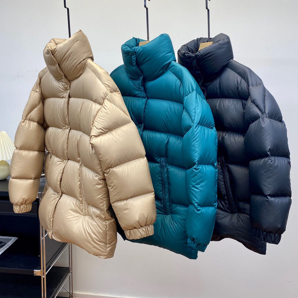 3456 轻云朵立领鹅绒服冬季女加厚蓬松感白鹅绒羽绒服宽松面包服