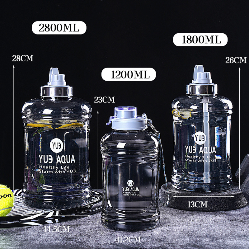 Spot Goods Ton Barrels Large Capacity Sports Water Bottle Water Cup High Temperature Resistant Boiled Water Cold Water Multipurpose Pot PC Material