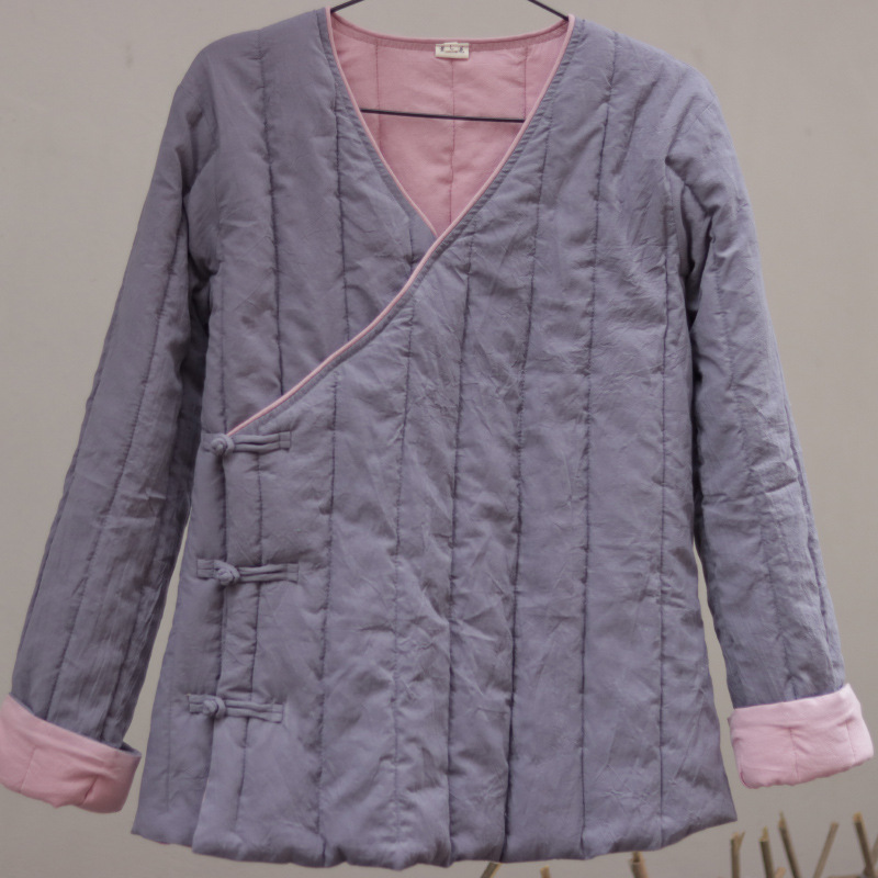 9426传统手工棉花填充女冬保暖打底汉服外套上衣加棉加厚棉服棉袄