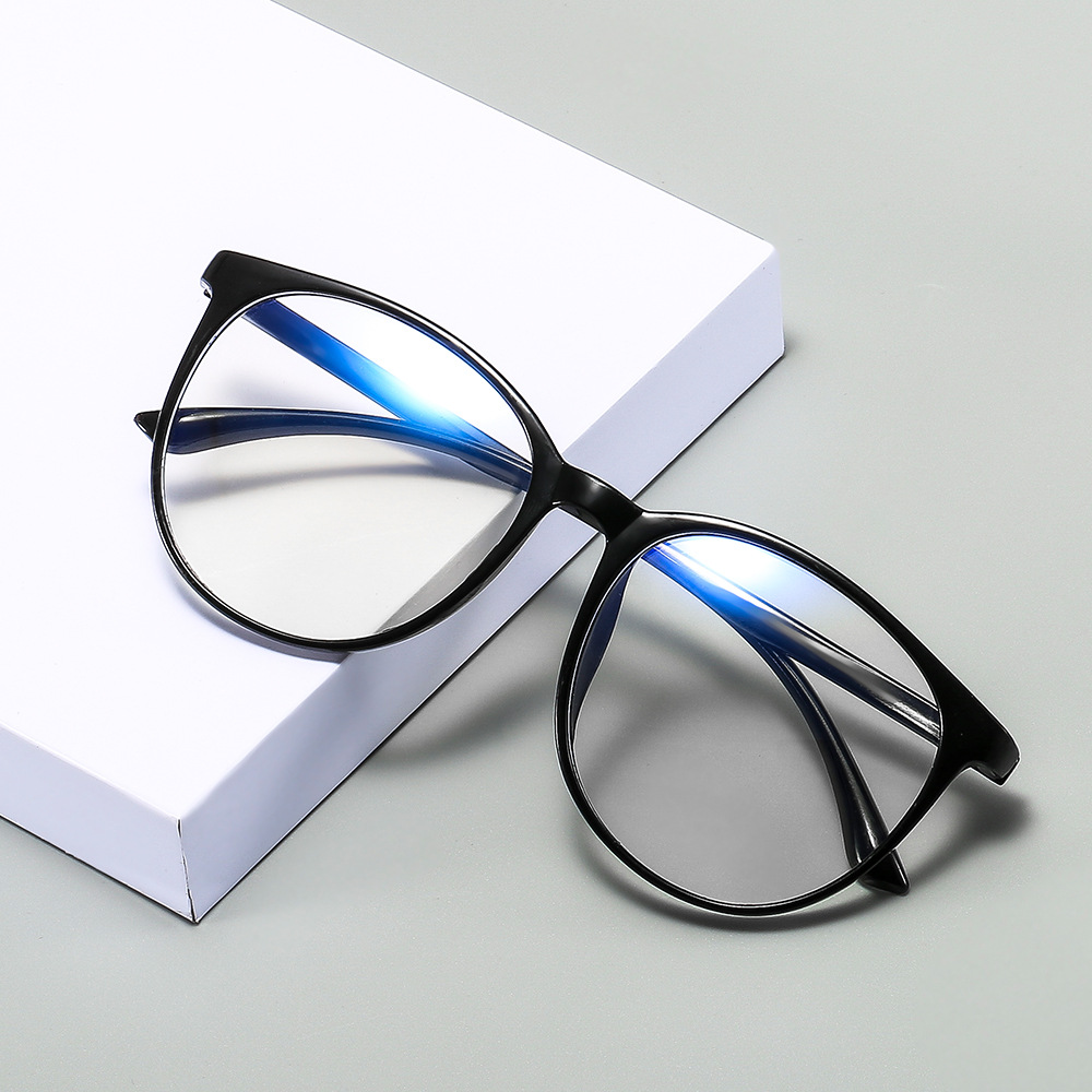 新款时尚防蓝光文艺复古平光镜圆形镜架韩版眼镜可配近视眼镜框