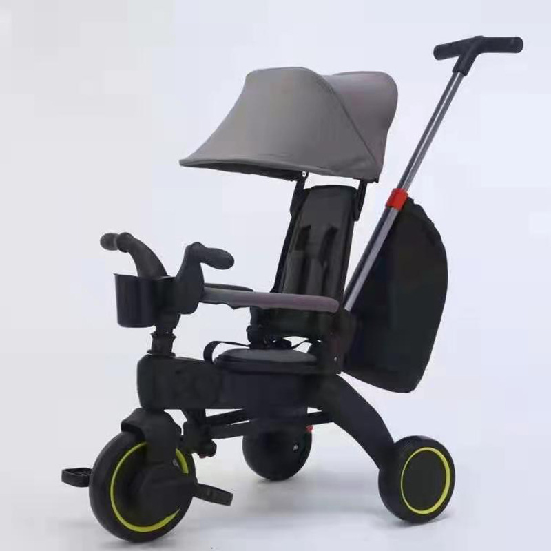 Children's Tricycle Folding 1-3-6 Years Old Boys and Girls Three-Wheeled Bicycle Children's Trolley Children's Bicycle