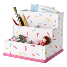 儿童笔筒收纳盒轻奢风木质办公创意学生桌面摆件女孩可爱笔盒