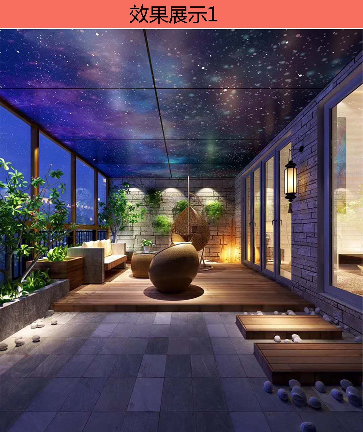 新品集成吊顶铝扣板星空顶铝蜂窝大板家庭c影院客厅阳台儿童房自