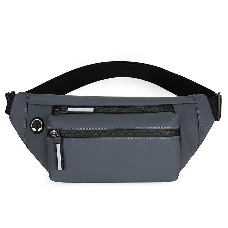 Men's Mobile Phone Waist Bag Black Stall Casual Waterproof Men's Chest Bag Outdoor Running Sports Crossbody Bag Foreign Trade