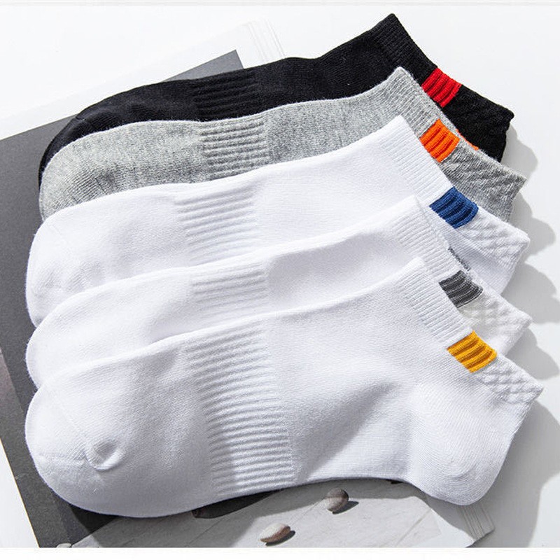 Socks Men's and Women's Summer Socks Sweat Absorbing and Deodorant Sports Ankle Socks Short Summer Thin Shallow Mouth Low-Top Breathable Street Vendor Stocks