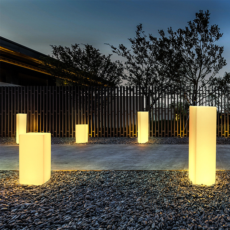 led发光方柱灯户外防水景观灯柱庭院装饰落地灯过道走廊引路灯