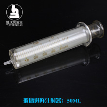 玻璃进样器 针筒管50ml 玻璃点胶加墨取样器 针筒管