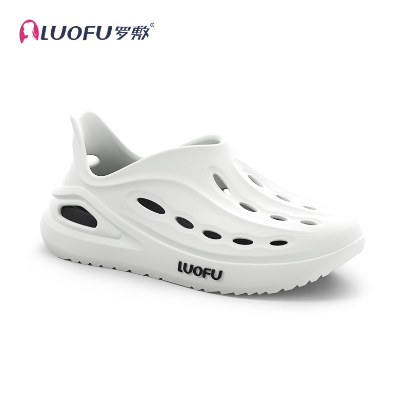 luofu luofu 2024 new whale shark hole shoes men‘s sports slippers summer sand outdoor non-slip soft bottom couple sandals men