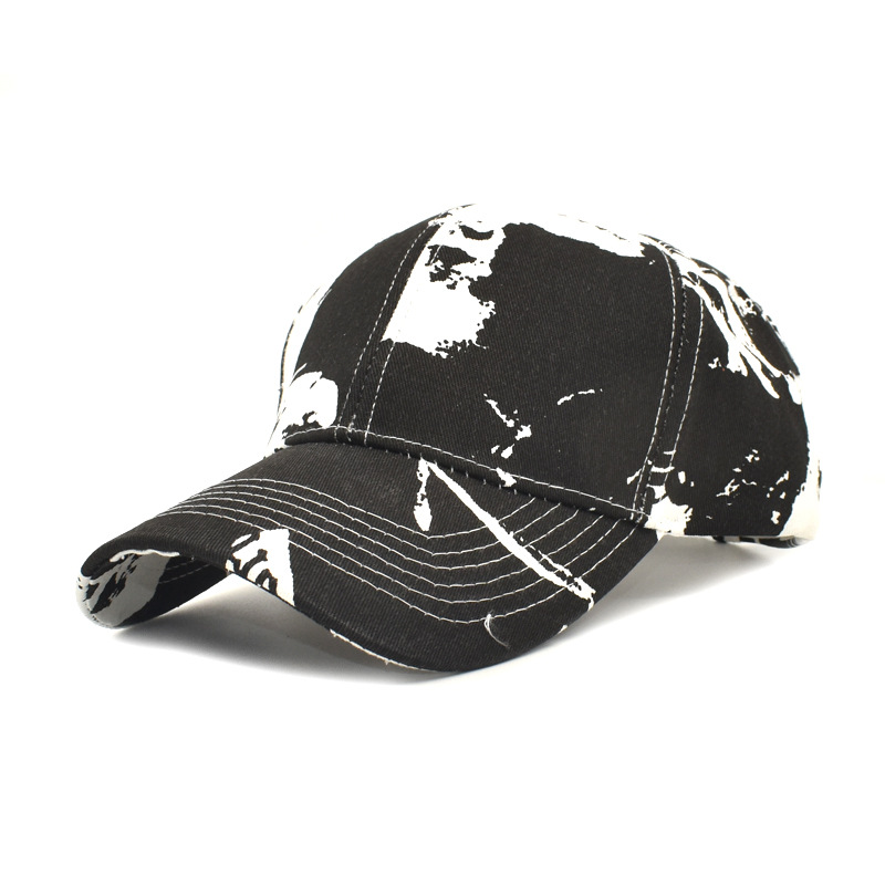 Foreign Trade Men's New Tie-Dyed Baseball Cap Female Graffiti Personality Fashion Peaked Cap Outdoor Travel Sun Hat Fashion