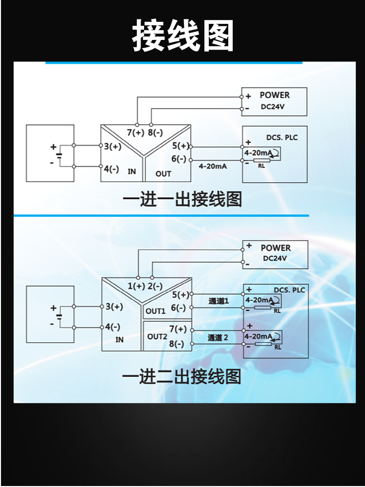 南崎仪表ph2032-141直流信号隔离器隔离模块一进一出电源dc24v